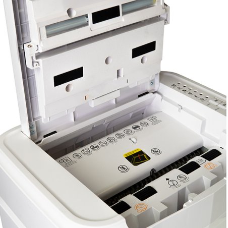 Шредер Heleos АП23-4 черный с автоподачей (секр.P-4) фрагменты 145лист. 23лтр. скрепки скобы пл.карты