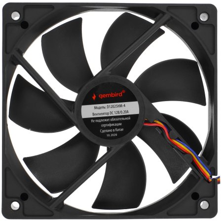 Вентилятор для корпуса Gembird D50SM-12AS черный 50мм 4500rpm 24db 3-pin 827