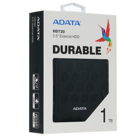 Внешний HDD ADATA USB 3.0 1Tb AHD720-1TU31-CBK HD720 DashDrive Durable (5400rpm) 2.5" черный