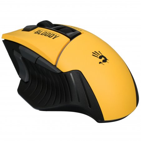 Мышь проводная A4Tech Bloody W95 Max Sports желтый/серый, 12000 dpi, USB, кнопки - 10