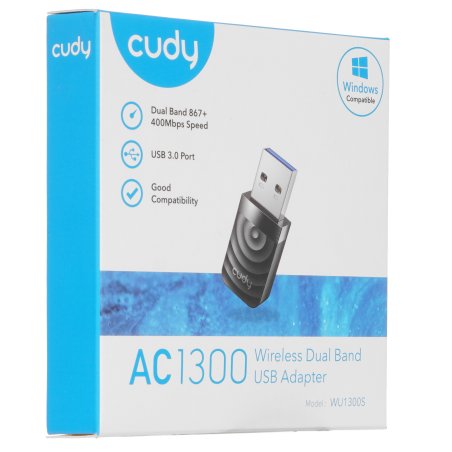Сетевой адаптер Wi-Fi Cudy WU1300S AC1300 USB 3.0 (ант.внутр.) 1ант.