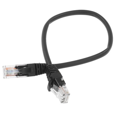 Патч-корд U/UTP Rexant CAT 5e, RJ45-RJ45, 26AWG, ZH нг(А)-HF, черный, 0,3 м