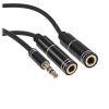 Кабель аудио разветвитель Cablexpert CCAB-02-35MY-0.2MB. 3.5 джек (M)/2х 3.5 джек (F), черный, 0.2м, блистер