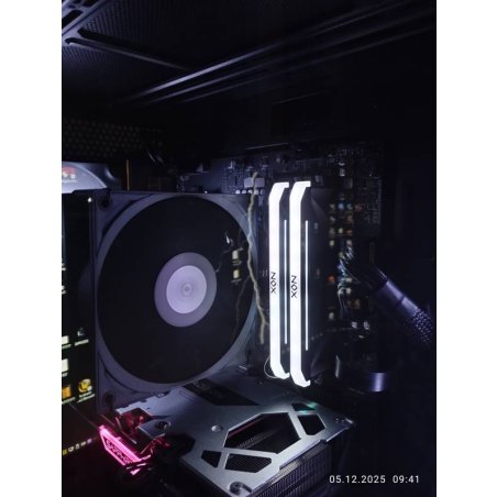 Оперативная память Apacer Nox, DDR5, 32Gb (1x32Gb), 6000 MHz, CL38, DIMM, с радиатором, RGb, белый