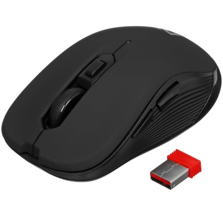 Мышь беспроводная Defender Gassa MM-105 черный, 1600 dpi, радиоканал, USB, кнопки - 6