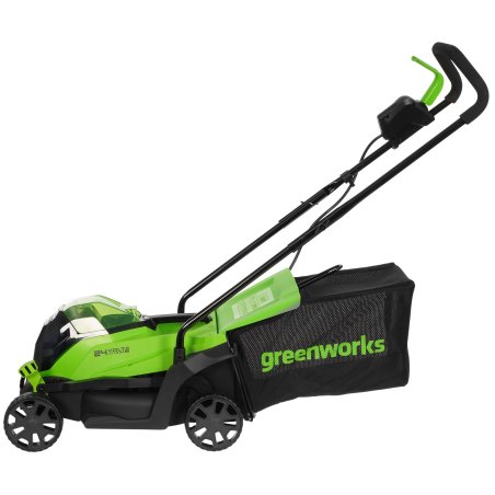 Газонокосилка аккумуляторная GreenWorks GD24LM33k4, 24v, 33 см, 1хАКБ 4А·ч и ЗУ (2516107UB)