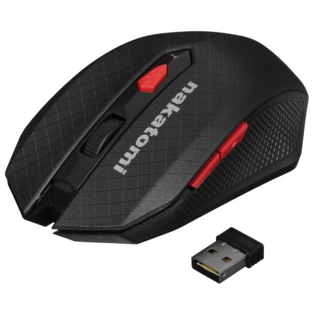Мышь беспроводная Nakatomi MRON-08U черный, 1600 dpi, радиоканал, USB, кнопки - 6