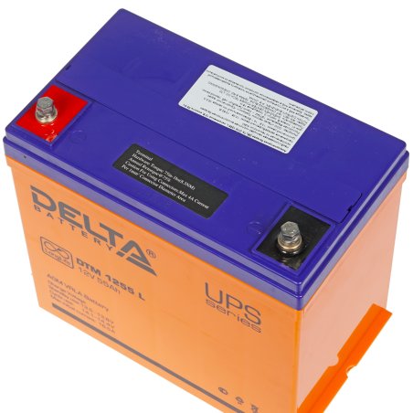 Батарея Delta DTM 1255 L напряжение 12В, емкость 55А·ч (239x132x210мм)