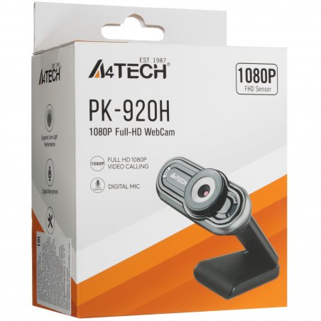 Веб-камера A4Tech PK-920H 1920x1080, 30 кадр/с, USB Type-A, микрофон (шумоподавление)