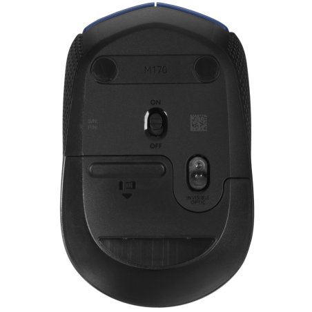Мышь беспроводная Logitech M170 черный/темно-серый, 1000 dpi, радиоканал, USB, кнопки - 3