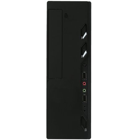 Компьютерный корпус MiniITX ExeGate EX268697RUS MI-208 Black, miniITX/mATX, <без БП>, 2*USB, Audio