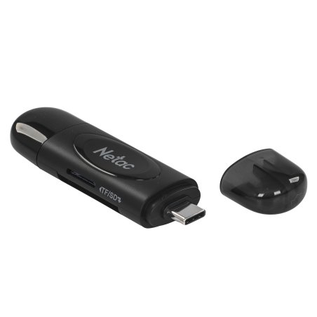 Кард-ридер Netac WK14/черный/SD/SDHC/SDXC/microSD/microSDHC/microSDXC/USB 3.0/USB Type-C/пластик