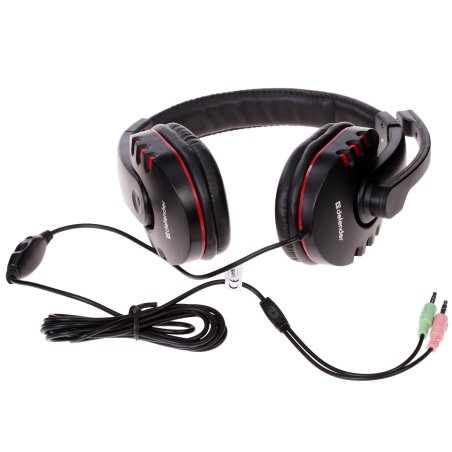Наушники Defender Warhead G-160 черный, кабель 2,5 м