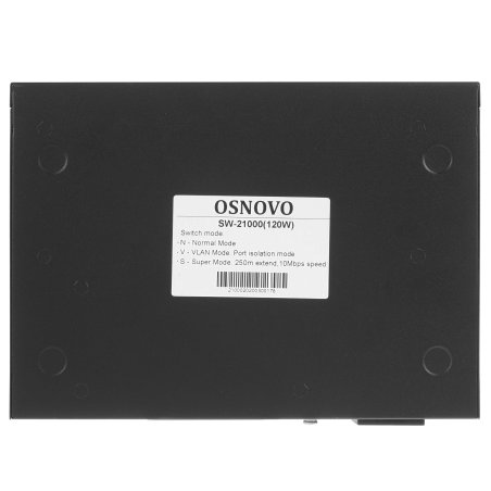 Коммутатор PoE Osnovo SW-21000(120W), 8 x FE с поддержкой PoE (IEEE 802.3af/at), 2 x FE, до 30W на порт, суммарно до 120W