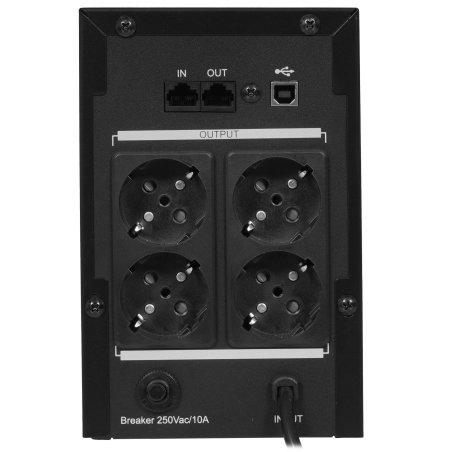 Источник бесперебойного питания ExeGate EP212519RUS SpecialPro Smart LLB-1000.LCD.AVR.4SH.RJ.USB 1000VA, черный, 4 евророзетки, USB