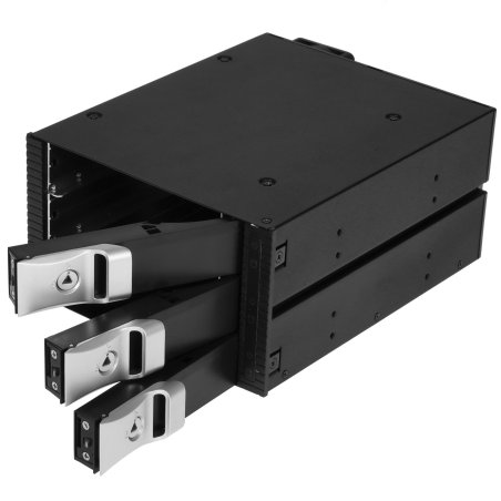 Корзина для HDD ExeGate EX264639RUS HS335-01 (универсальная, на 3*3,5" SATA/SAS HDD, занимает 2*5,25" отсека)