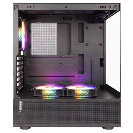 Компьютерный корпус 1STPLAYER MIKU Mi7-A черный ATX 3x120мм LED fans Mi7-A-BK-2F1R-1F1