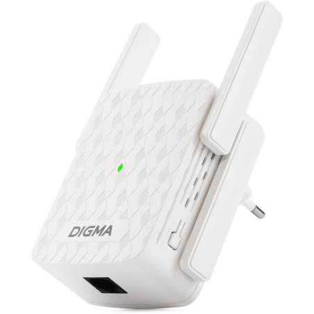 Повторитель беспроводного сигнала Digma D-WR310 (D-WR310V2) N300 Wi-Fi белый