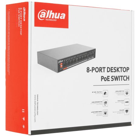 Коммутатор Dahua DH-PFS3010-8ET-65