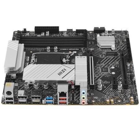 Материнская плата MSI PRO B760M-A WIFI DDR4, LGA 1700, Intel B760, 4xDDR4, 4xSATA, 2xM.2, 1xPCI-E 4.0 x16, 1xPCI-E 4.0 x4, 1xPCI-E x1, 2xHDMI, 2xDP, 1x 2.5Gb LAN, 2xUSB-A 2.0, 2xUSB-A 3.2 Gen 1, 2xUSB-A 3.2 Gen 2, 3x3.5 мм, 7.1, Micro-ATX