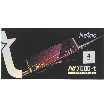 Накопитель SSD Netac NV7000-T, 4Tb, M.2 2280, PCIe 4.0 x4, NVMe, R/W 7300/6700, с радиатором