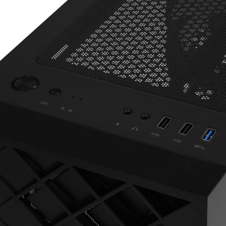 Компьютерный корпус Azza Spectra черный без БП ATX 7x120мм 2x140мм 2xUSB 2.0 1xUSB 3.0 audio bott PSU