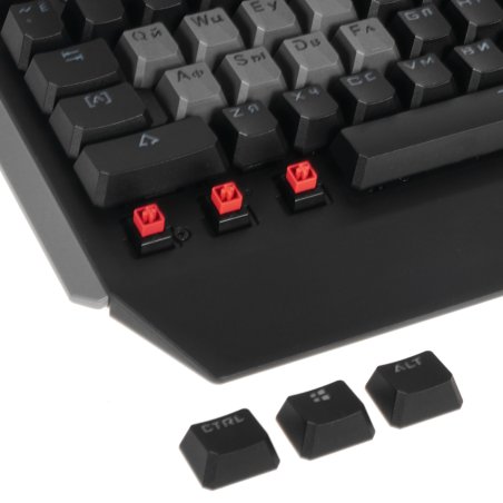 Клавиатура проводная A4Tech Bloody B865N механическая серый/черный USB for gamer LED