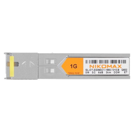 Модуль SFP GIGALINK GL-OT-SG06SC1-1550-1310-B, WDM, 155Mb/1,25Gb/s одно волокно SM, SC, Tx:1550/Rx:1310 нм, 6 дБ до 3 км