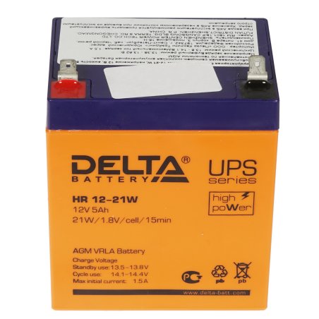 Батарея Delta HR 12-21W (12V, 5Ah)