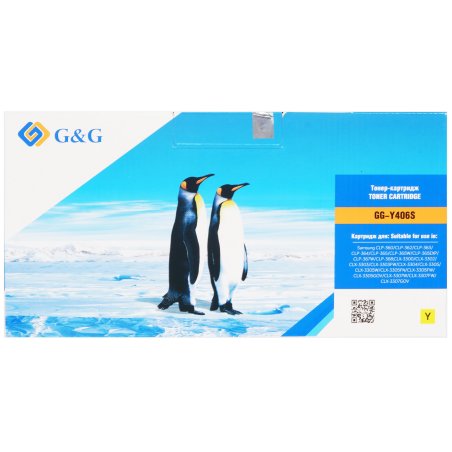 Картридж лазерный G&G GG-Y406S желтый (1000 стр.) для Samsung CLP-360/362/363/365/367/368, CLX-3300/3302/3303/3304/3305/3307