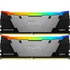 Оперативная память Kingston Fury Renegade, DDR4, 32Gb (2x16Gb), 3200MHz, CL16, DIMM, с радиатором, RGb, серебристый/черный