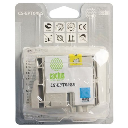 Картридж струйный Cactus CS-EPT0485 светло-голубой (14,4 мл) для Epson Stylus Photo R200/R220/R300/R320/R340/RX500/RX600/RX620/RX640