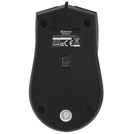 Мышь проводная Defender Optimum MB-270 черный, 1200 dpi, USB, кнопки - 3
