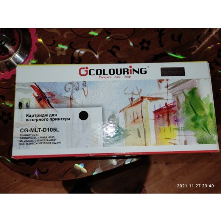 Картридж лазерный Colouring CG-MLT-D105L черный (2500 стр) для Samsung ML-1910/1915/2525/2525W/2580N SCX-4600/4623F/4623GN SF650