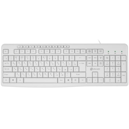 Комплект клавиатура + мышь Оклик S650 клав:белый мышь:белый USB Multimedia (1875257)