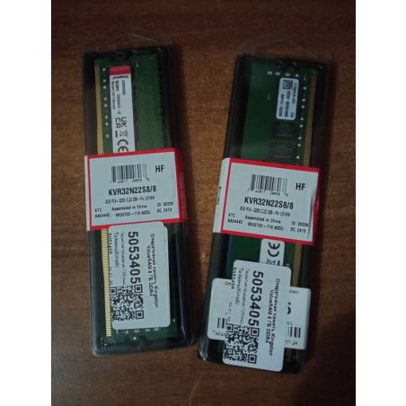 Оперативная память Kingston ValueRAM, DDR4, 8Gb (1x8GB), 3200MHz, CL22, DIMM