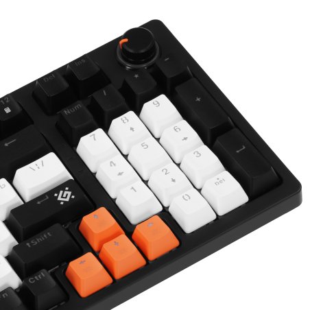 Клавиатура проводная Defender Hawk GK-418, USB, черный/белый