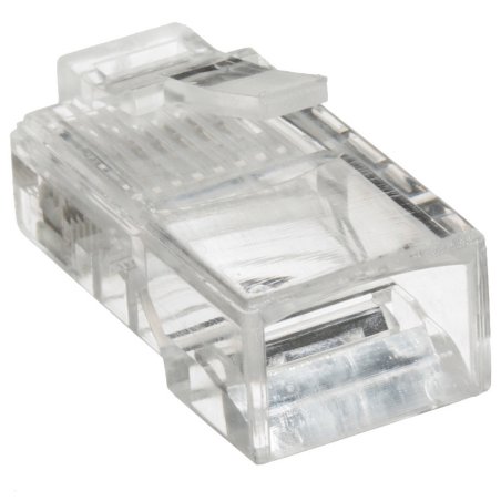 Коннектор RJ-45 (8P8C) LC-PTU-01/10 вилка универсальная. кат.5e. со сквозным отверстием(10 шт.)