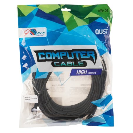 Патч-корд литой AOpen ANP522B-BK-15M FTP кат.5e (7/0.16) черный 15m