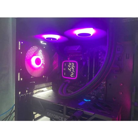 Система жидкостного охлаждения DEEPCOOL LD240 черный, 120 мм, алюминий/медь, 2400 об/мин, 38.71 дБ, 4 pin, 280 Вт