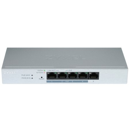 Коммутатор Zyxel GS1200-8HP V2 8 Port Gigabit PoE+ webmanaged Switch, 4x PoE, 60 Watt