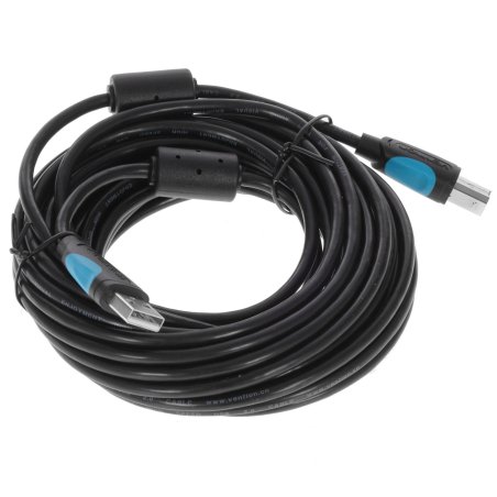 Кабель Vention USB 2.0 AM/BM - 8м. Черный Кабель Vention USB 2.0 AM/BM - 8м. Черный