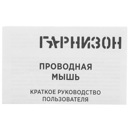 Мышь проводная Гарнизон GM-100 черный, 1000 dpi, USB, кнопки - 3
