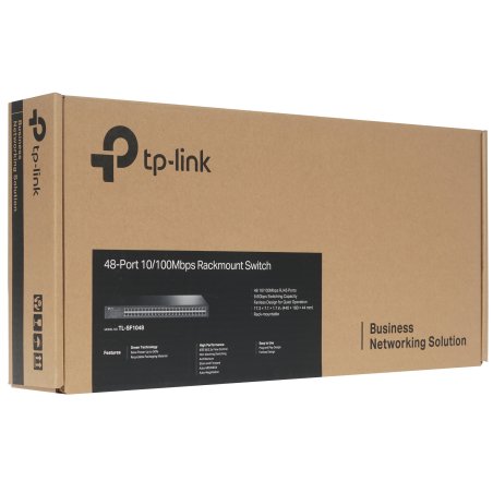 Коммутатор TP-Link SMB TL-SF1048 48-port 10/100M Switch, 48 10/100M RJ45 ports, 1U 19-inch rack-mountable steel case