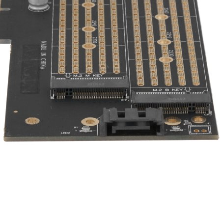 Переходник ORIENT C301E PCI-Ex4->NGFF (M.2) M-key PCI-E SSD + SATA->NGFF (M.2) B-key SSD, тип 2230/2242/2260/2280/22110, SATA кабель и 2 планки крепления в комплекте (31129)