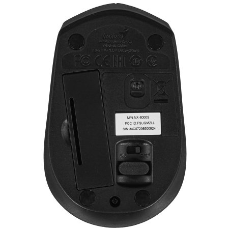 Мышь беспроводная Genius NX-8000S черный/красный, 1200 dpi, радиоканал, USB, кнопки - 3