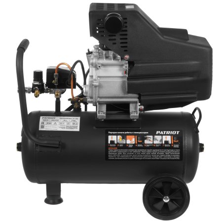 Компрессор Patriot поршневой масляный Professional 24-320, 320 л/мин, 8 бар, 2000 Вт, 24 л, быстросъемный 1/4" + "елочка"