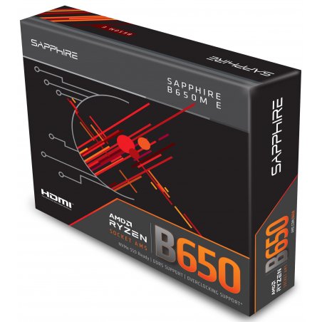 Материнская плата Sapphire B650M-E B650, AM5, 2*DDR5, 1*PCIEx16, 1*PCIEx4, 2*M.2, 4*USB3.2Gen1, 10*USB2.0, 4*SATA3.0, 2.5G, DP, HDMI, M-ATX, RTL