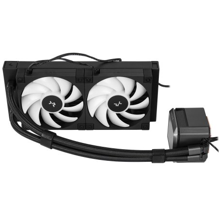 Система жидкостного охлаждения DEEPCOOL MYSTIQUE 240 ARGb черный, 120 мм, алюминий, 2150 об/мин, 36.49 дБ, 4 pin, 280 Вт