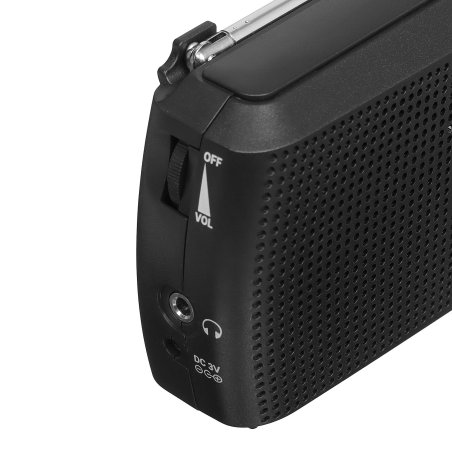 Радиоприемник Maxvi PR-03 grey (AM\FM, аналоговый тюнер, 2 х АА)